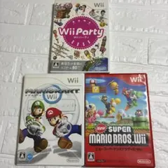 【中古】Nintendo Wiiソフト マリオなど3本まとめ売り