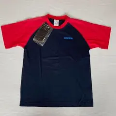 新品　アディダスキッズジュニア半袖Tシャツネイビーレッド紺赤新品半袖Tシャツ