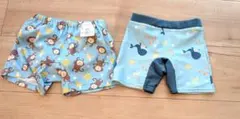 男の子用水着セット 猿とクジラ柄　90cm