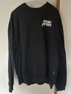 overPrint ブラック スウェット