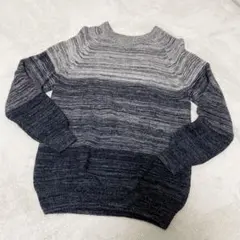 【BEAUTY&YOUTH】ミックスパネルリンクスニット　S　セーター　ネイビー