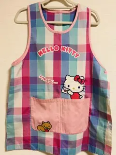 ゆっぴぃ様専用　ハローキティ チェック柄エプロン