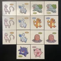 ポケモンパン デコキャラシール 第216弾 14枚 ミュウ ヒトカゲ ゲンガー
