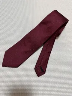 COMME CA MEN バーガンディ ドットネクタイ