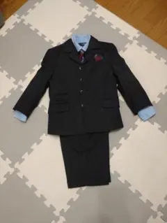 120㎝ チャコールグレー男の子スーツフォーマル５点セットアップ卒園式入学式