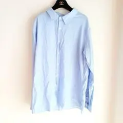 『SHEIN』シーイン（XL）Dazy オーバーサイズ ピンストライプ長袖シャツ