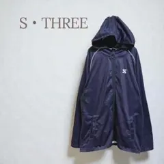 ★S・THREE★ジャージ上着 メンズ スポーツ 裏起毛 メッシュ