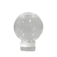クリスタルボール 水晶玉 ガラス玉 50mm 透明球体 台座付き インテリア