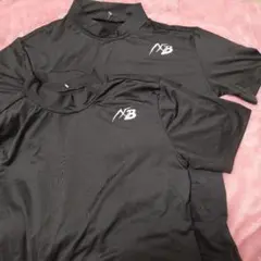 アクセフ ハイネック 半袖Tシャツ 黒 ２枚セット Lサイズ