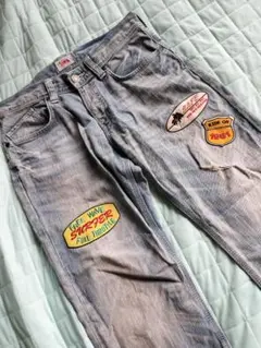 送料込み★EDWIN　ワッペン　411XVS　フレアダメ－ジデニム　size32
