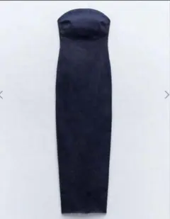 値下げ　ZARA デニム ベアトップ タイトスカートのサムネイル