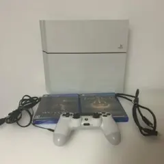 PlayStation 4 (PS4) ホワイト コントローラー ソフト2本付き