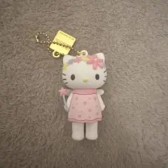 ハローキティ展　シークレットマスコットチャーム花柄ドレス キーホルダー