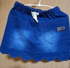 スカラップヘムスカート 濃紺 Mサイズ