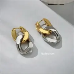 ミックスカラーチェーンピアス