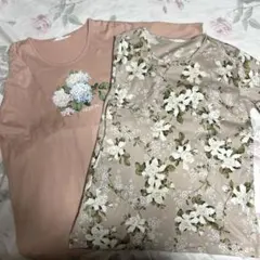 【匿名】インゲボルグ 花柄大きめTシャツセット