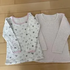 厚手キルト生地　長袖　肌着　120cm 2枚セット