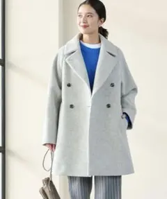 【美品】グリーンレーベルリラクシング ダブルテーラードコート