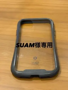 【中古】iFace iPhone11 クリアケース　光沢　グレー　アイフェイス