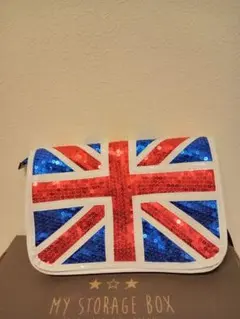 キラキラスパンコール☆イギリス国旗クラッチバッグ
