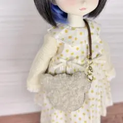 ちいさなおともポシェット こぐま ベージュ｜1/6ドール用 ミニバッグ