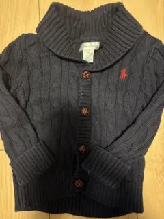 Ralph Lauren ケーブル編みカーディガン 12M ネイビー