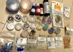 ★お得まとめ売り★UVレジン・ビーズ・グリッターセット