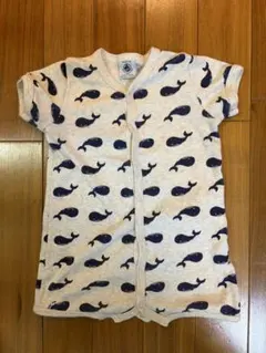 【プチバトー】クジラ柄ロンパース 6m/67cm【Petit Bateau】