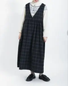 サマンサモスモス脇リボンVネックジャンパースカート