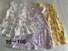 ノースリーブワンピース3点セット アンパンマン他 女の子