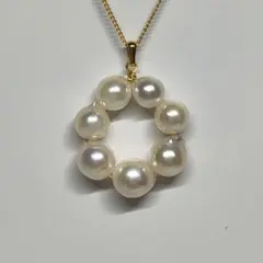 あこやバロックパール　サークルペンダント