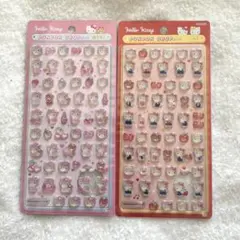 【正規品】ボンボンドロップシールミニ　サンリオ　キティレッド&ピンクセット