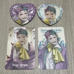 にじさんじ　ジューンブライド　ハート型缶バッジ　フォト風カード　ジョー・力一