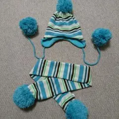 キッズ マフラー&帽子 セット