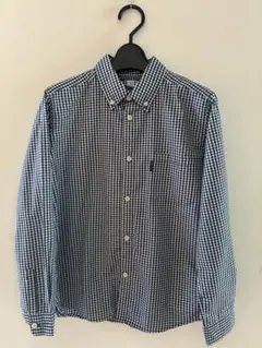 モンベル WIC.ドライタッチ 長袖シャツ ギンガムチェック　ネイビー 150