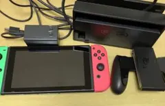 Nintendo Switch 本体 グリーン/ピンク 液晶、本体に傷なし