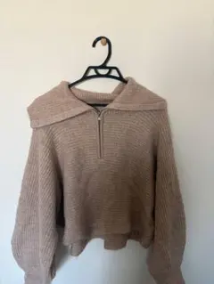 INGNIブラウン長袖ニットセーター