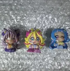 3人セット♪キミとアイドルプリキュア　びっくらたまご　おすわりフィギュア