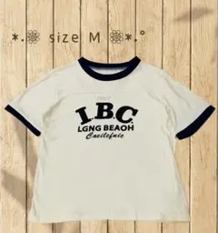レディース トップス Tシャツ 半袖 プリント アイボリー サイズM
