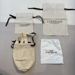 L'OCCITANE、COACH、Cosmekitchenの布製ショッパー4点のサムネイル