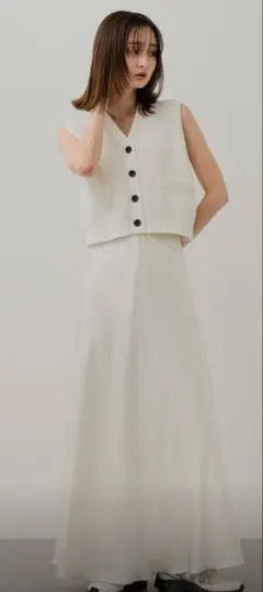 SENSE OF PLACE アイボリー ニットベスト