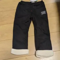 100センチ 男の子 長ズボン黒デニム長ズボン 裏地フリース付き