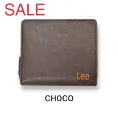 SALE 新品　未使用　Lee ファスナー ハーフ折り財布　チョコのサムネイル
