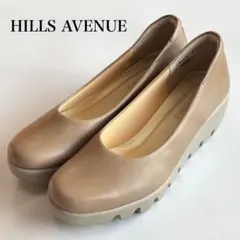 【新品.未使用】ヒルズアヴェニュー ❗️パンプス ウェーブソール.カメリア　ツバキ 極美品 ヒルズアベニュー パンプス ウェーブソール カメリア レザー