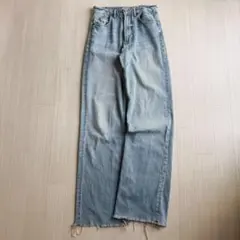 人気✨ZARA ワイドレッグハイウエスト フルレングス 38 M 淡色