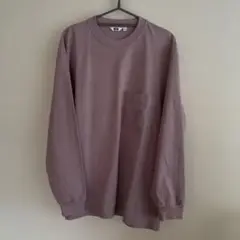 UNIQLO U メンズ　ポケ付き 長袖Tシャツ L パープル