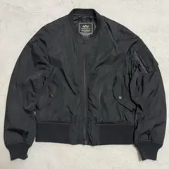 人気 美品 ALPHA MA-1 フライトジャケット ブルゾン R-8782