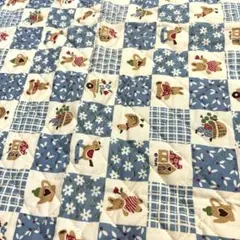 キルティング生地　レトロ柄　布