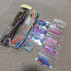 ハンドメイド素材セット モール スパンコール ビーズ 手芸セット