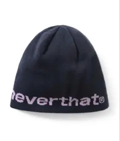 thisisneverthat ニット帽 ビーニー ネイビーのサムネイル